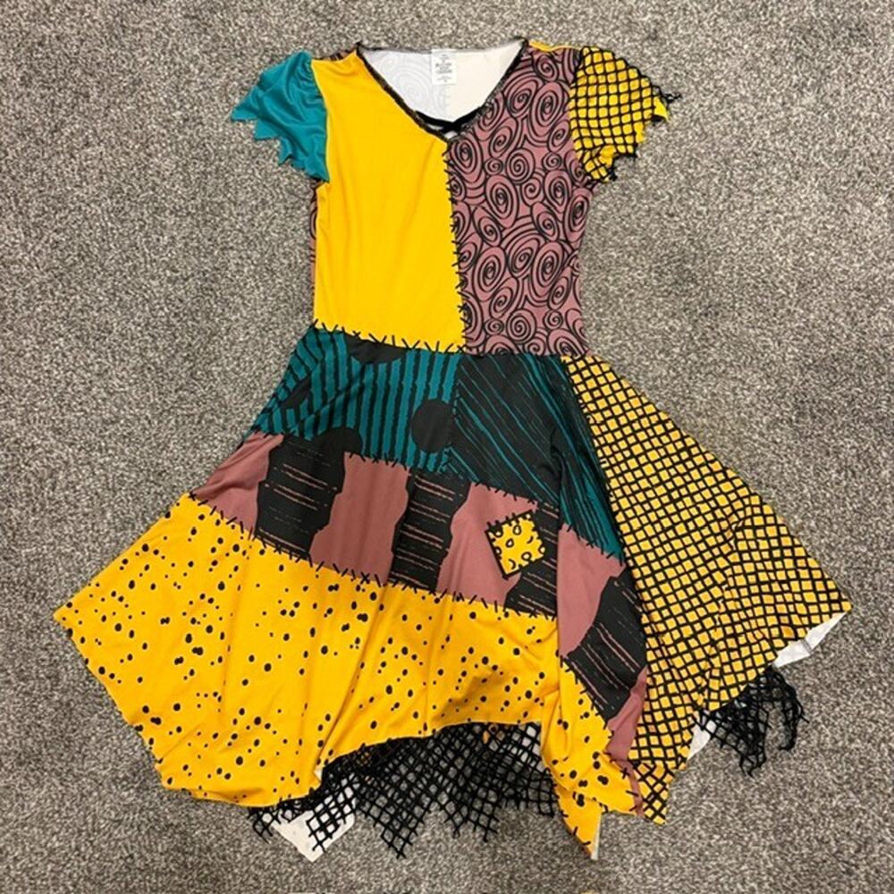 Disney Sally Kid XL Costume Dress Nightmare Before Christmas Halloween Patchwork